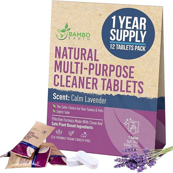 12 Pack Natural All-Surface Cleaning Tablets (Lavender)