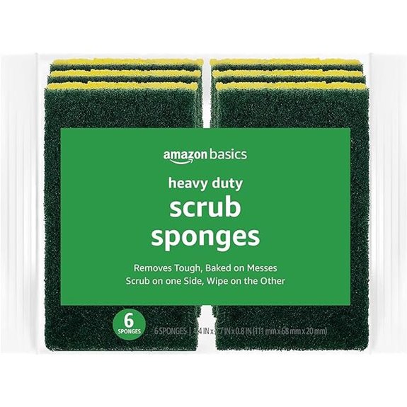 Amazon Basics Heavy Duty Scrub Sponges (6-Pack)