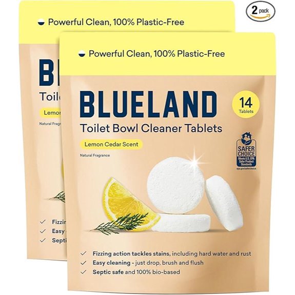 BLUELAND Toilet Bowl Cleaner Tablets – Lemon Cedar