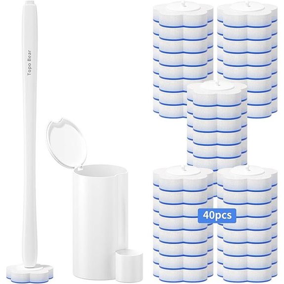 Disposable Toilet Bowl Brush with Refills Starter Kit