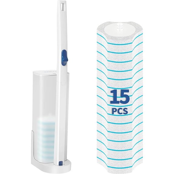 BOOMJOY Disposable Toilet Brush Set with Refills