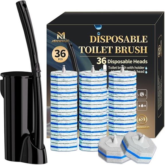 Disposable Toilet Bowl Brush Starter Kit with Refills