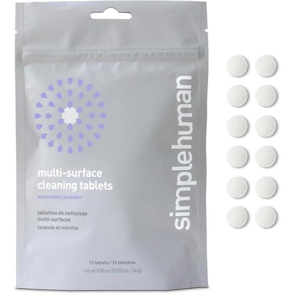 Simplehuman Cleaning Tablets Eco Safe for Kids/Pets Watermint Lavender (12 Pack)