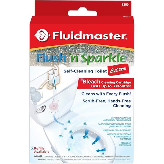 Fluidmaster 8300 Automatic Toilet Cleaning System with Bleach Cartridge