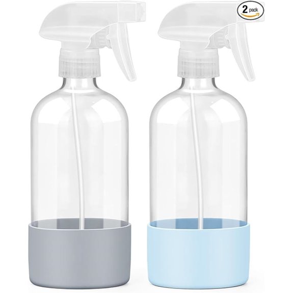 Glass Spray Bottles with Silicone Sleeve (2-Pack)