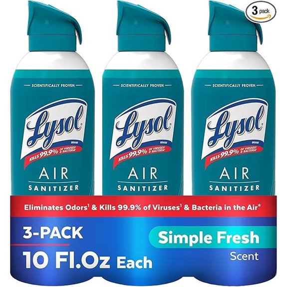 Lysol Air Sanitizer Spray Odor Eliminator (Pack of 3)