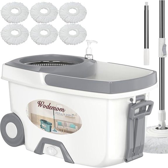 Mop and Bucket Set with Wringer and Refills