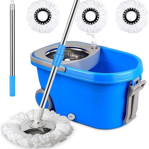 Spin Mop & Bucket 360 Spinner Kit with Refills (Blue)