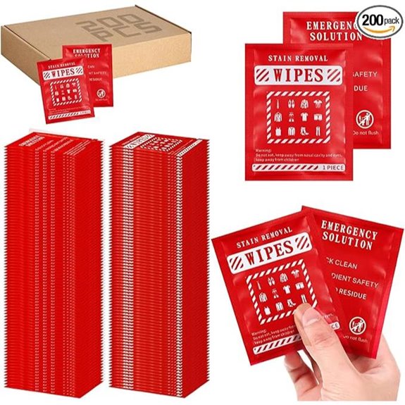 Timgle 200 Pcs Stain Remover Wipes (Red)