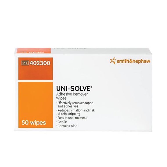 uni solve adhesive remover wipes 50 pack