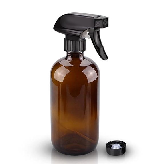 Wedama Amber Glass Spray Bottles 16 oz (1 Pack)